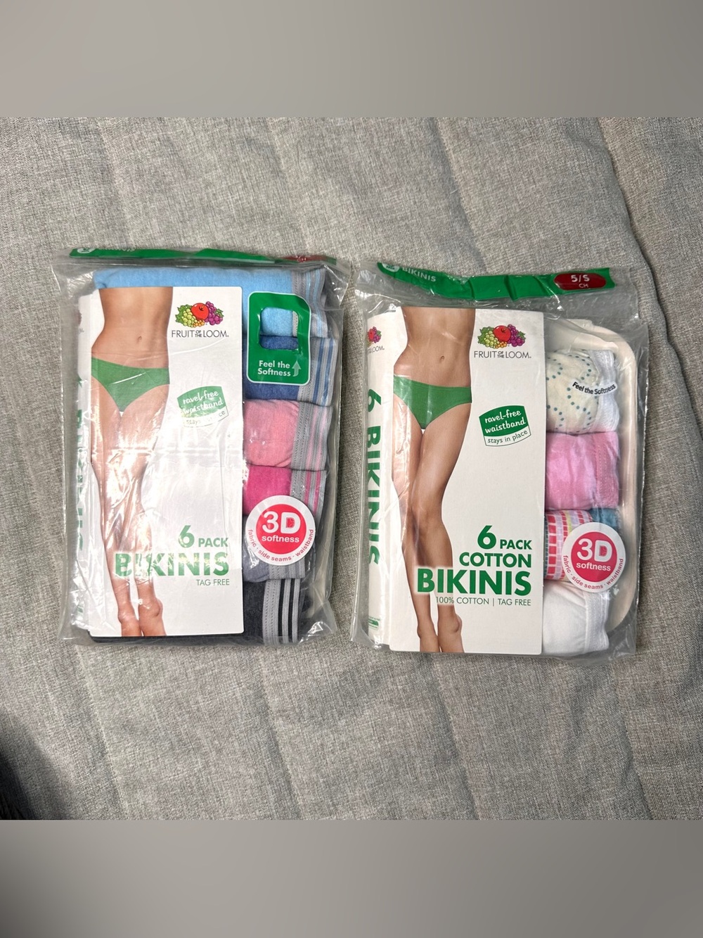 Fruit Of The Loom Womens Bikini Underwear 10-Pair Heather Cotton Blend 5/S